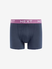 Navy Blue Bright Waistband 10 pack Waistband A-Front Boxers - Image 6 of 13