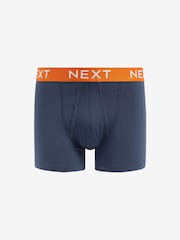 Navy Blue Bright Waistband 10 pack Waistband A-Front Boxers - Image 7 of 13