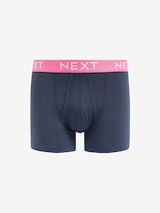 Navy Blue Bright Waistband 10 pack Waistband A-Front Boxers - Image 8 of 13