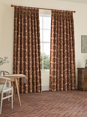William Morris At Home Red Strawberry Thief Made to Measure 100% Cotton Curtains - Image 2 of 9