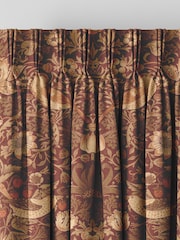 William Morris At Home Red Strawberry Thief Made to Measure 100% Cotton Curtains - Image 5 of 9