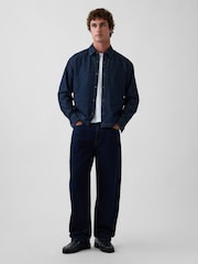 Gap Dark Wash Denim Relaxed Straight-Hem Shirt - Image 3 of 4