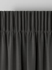 Charcoal Grey 100% Cotton Made To Measure Curtains - Image 6 of 9