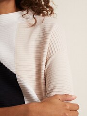 Phase Eight Natural Hetty Multi Colour Block Tunic Mini Dress - Image 5 of 6