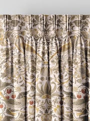 William Morris At Home Cream Strawberry Thief Made to Measure 100% Cotton Curtains - Image 5 of 9