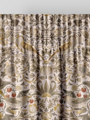 William Morris At Home Cream Strawberry Thief Made to Measure 100% Cotton Curtains - Image 6 of 9