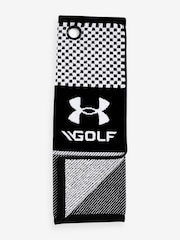Under Armour Black/White 100% Cotton Golf Towel - Image 1 of 2