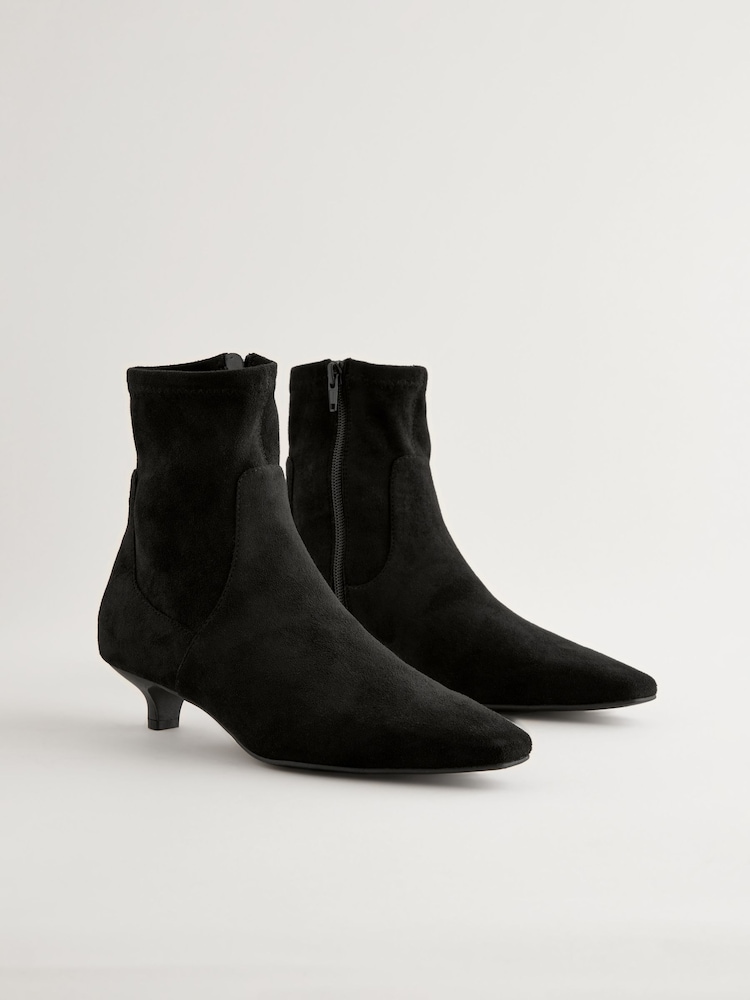 Black Forever Comfort® Chisel Toe Sock Boots - Image 1 of 8