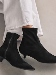 Black Forever Comfort® Chisel Toe Sock Boots - Image 3 of 8