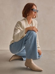 Cream Forever Comfort® Chisel Toe Sock Boots - Image 3 of 9