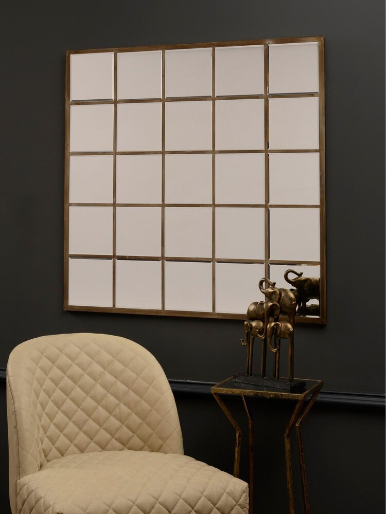 Libra Gold Blakely Square Gold Mirror - Image 1 of 2