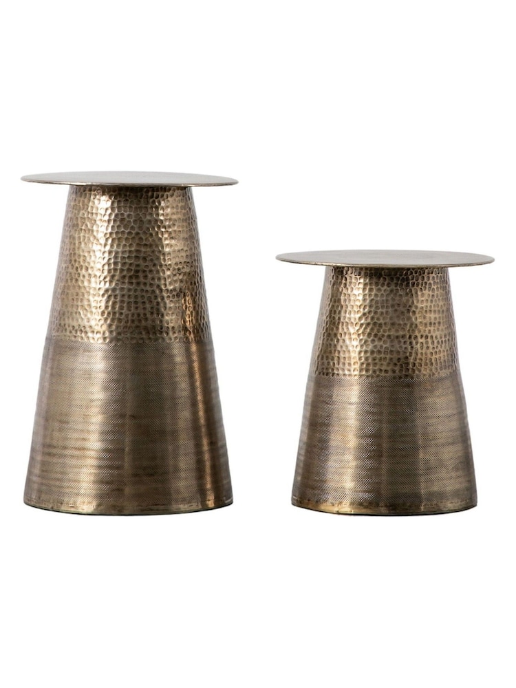 Gallery Home Bronze Lodi set of 2 Side Tables - Image 3 of 3