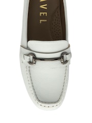 Ravel White Leather Driving Shoes Loafers - Image 4 of 4