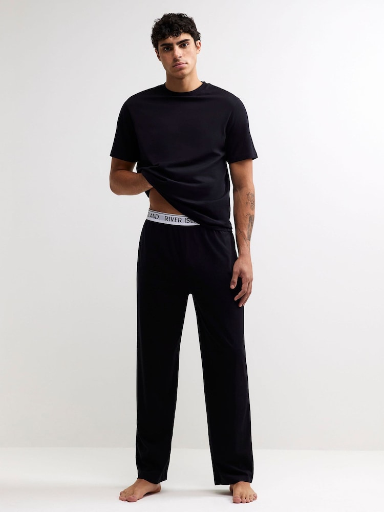 River Island Short Sleeve Jersey Pyjamas Set - 圖片 1/4