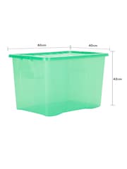 Wham Set of 2 Green Crystal 80L Storage Boxes and Lids - Image 4 of 6