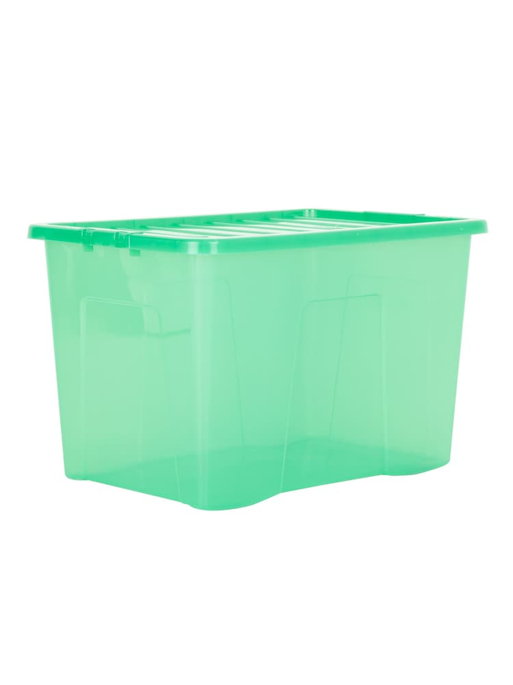 Wham Set of 2 Green Crystal 80L Storage Boxes and Lids - Image 6 of 6