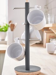 Tower Grey Scandi 6 Cup Mug Tree - Image 2 of 4