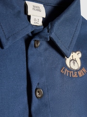 River Island Blue Bear Shacket Polo & Trousers 3 Pack Set - Image 4 of 5