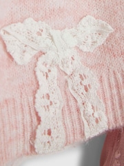 River Island Pink Bow Top & Skirt Set - Image 4 of 5