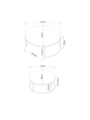 White Mode Gloss Round Coffee Table - Image 10 of 10