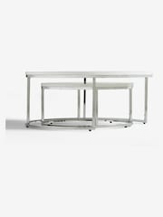 White Mode Gloss Round Coffee Table - Image 2 of 10