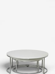 White Mode Gloss Round Coffee Table - Image 5 of 10