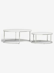 White Mode Gloss Round Coffee Table - Image 7 of 10
