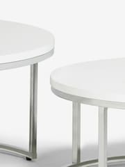White Mode Gloss Round Coffee Table - Image 8 of 10