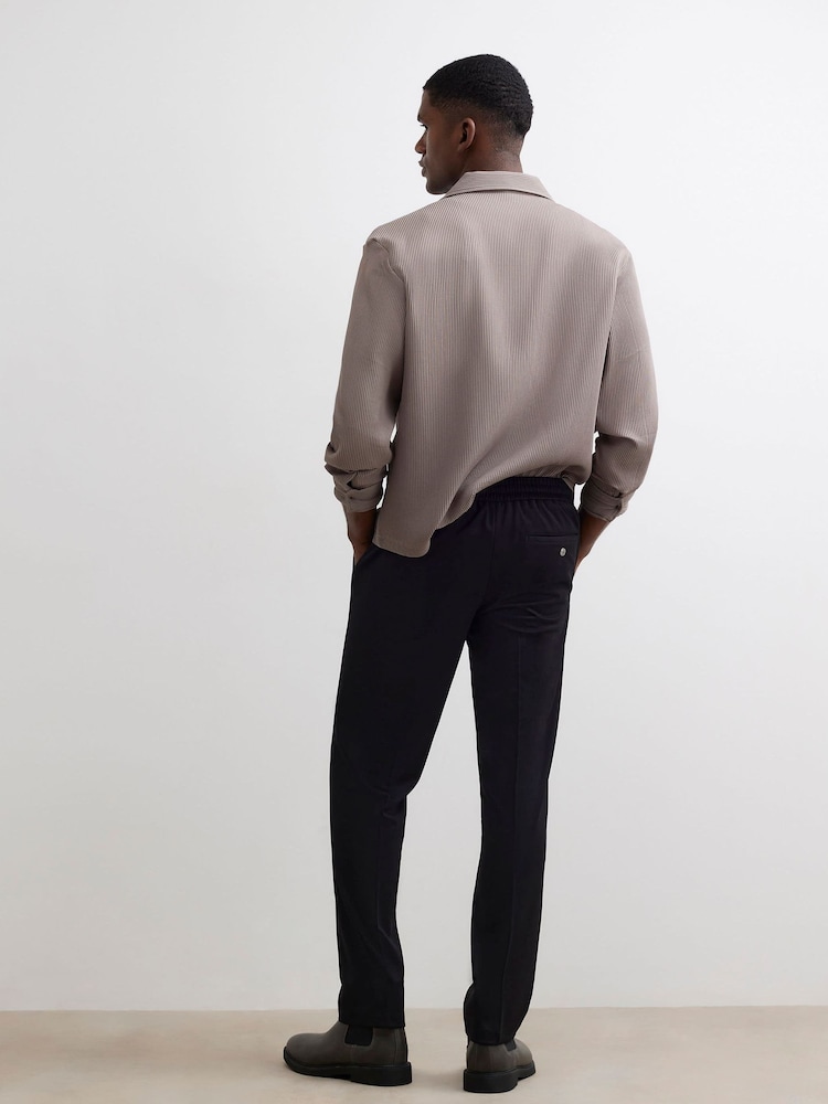 River Island Black Slim Fit Fine Texture Trousers - Image 4 of 4