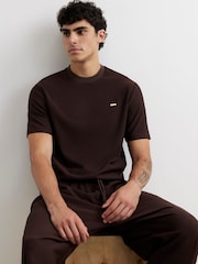 River Island Brown Slim Fit Ottoman T-Shirt - Image 1 of 3