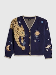 سترة كارديغان بطبعة جلد فهد من River Island - صورة 1 من 4