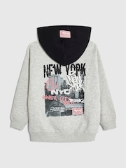 River Island Regular Fit Grafitti Hoodie - Image 2 de 4