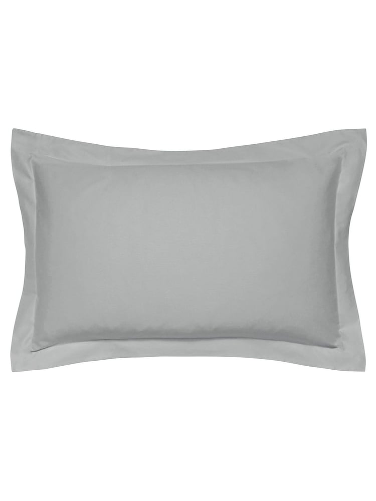 Bedeck of Belfast Grey Bob 600 Thread Count Egyptian Cotton Oxford Pillowcase - Image 2 of 2