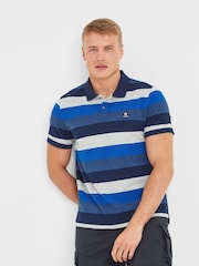 Tog 24 Blue/White Flaxby Deep Port Polo T-Shirt - Image 1 of 7