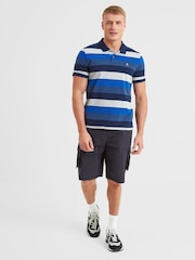 Tog 24 Blue/White Flaxby Deep Port Polo T-Shirt - Image 2 of 7