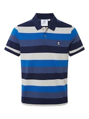 Tog 24 Blue/White Flaxby Deep Port Polo T-Shirt - Image 7 of 7