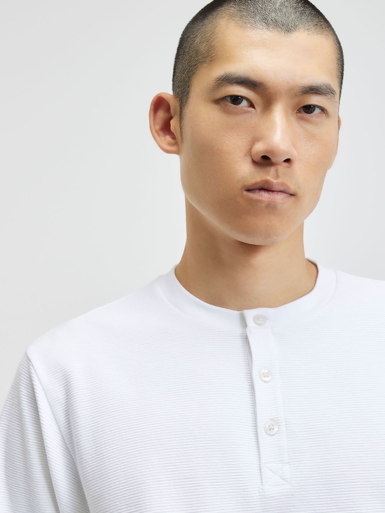 River Island Regular Fit Henley Longsleeve T-Shirt - Bilde 4 av 4