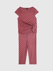 River Island Polka Dot Tie Side Top & Capri Trousers - Bilde 3 av 5
