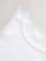 White 100% Cotton Vests 5 Pack (1.5-16yrs) - Image 3 of 3