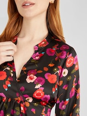 JoJo Maman Bébé Black Floral Maternity Blouse - Image 4 of 4