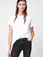 AllSaints White Imogen 100% Cotton T-Shirt - Image 2 of 5