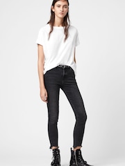 AllSaints White Imogen 100% Cotton T-Shirt - Image 3 of 5