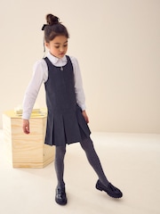 Grey Slim Fit Zip Front School Pinafore (3-14yrs) - Image 1 of 9