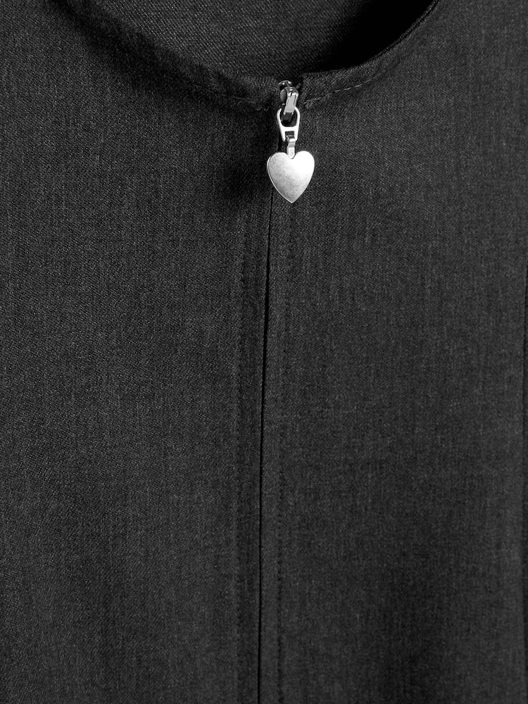 Grey Slim Fit Zip Front School Pinafore (3-14yrs) - Image 7 of 7 Grey Slim Fit Zip Front School Pinafore (3-14yrs) - Image 7 of 7