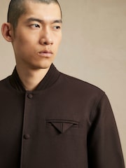 River Island Brown Smart Twill Bomber Jacket - Image 2 of 4