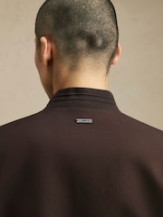 River Island Brown Smart Twill Bomber Jacket - Image 3 of 4