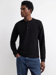 River Island Regular Fit Henley Longsleeve T-Shirt - Bilde 1 av 4