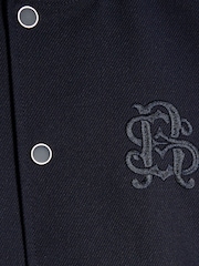 River Island Blue Twill Smart Bomber Jacket - Image 3 of 4