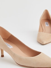LK Bennett Neutral Audrey Suede Court Shoes - Image 3 of 4