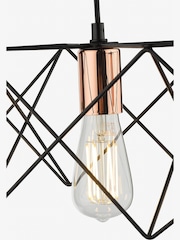 Dar Lighting Black Midi 4 Light Ceiling Light Pendant - Image 4 of 4